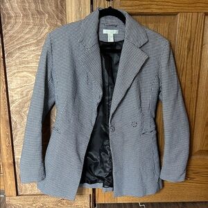 H&M Monochrome Houndstooth Jacket